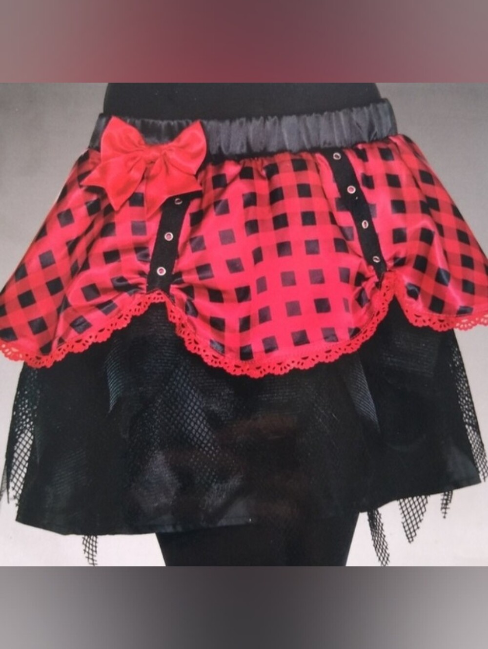 Storybook Dark Little Red Riding Hood Costume Tutu Skirt Halloween Cosplay Child